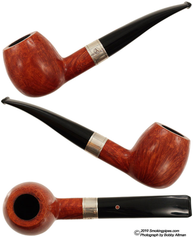 English Estate Ashton Gilt Edge Bent Apple with Silver Band (XX) (with Fitted Case)