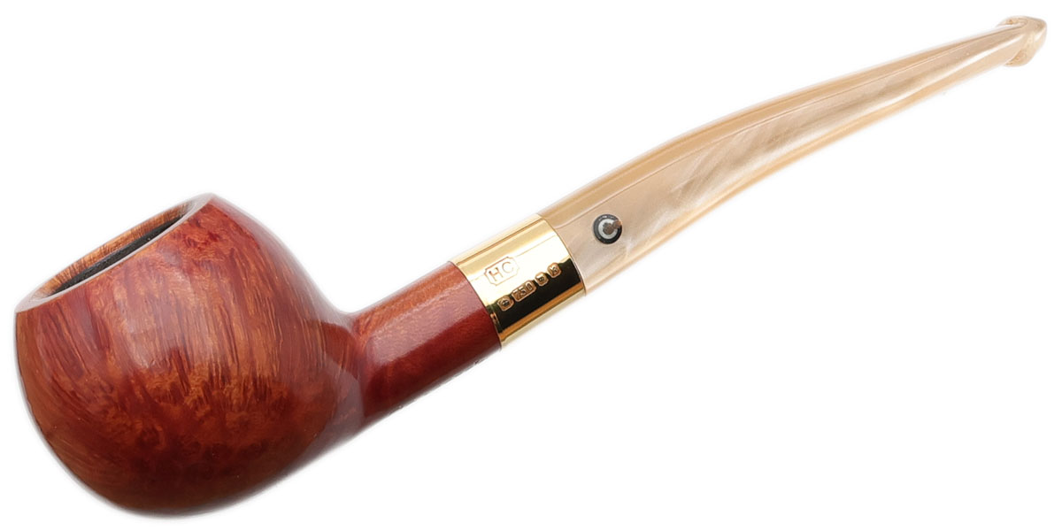 Comoy's - Pipedia Special with Smooth Bent Billiard Silver (1930