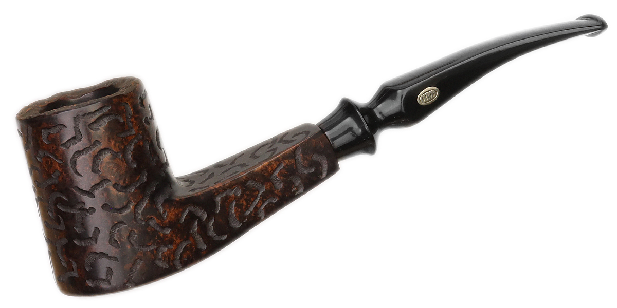 English Estate GBD Legacy Carved Bent Billiard (9665)