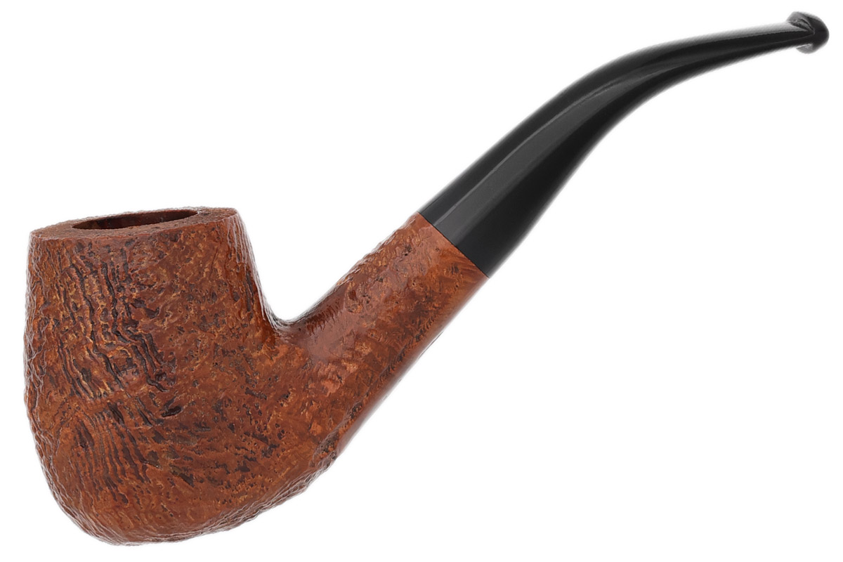 English Estate Michel Deluxe Sandblasted Bent Billiard (Unsmoked)