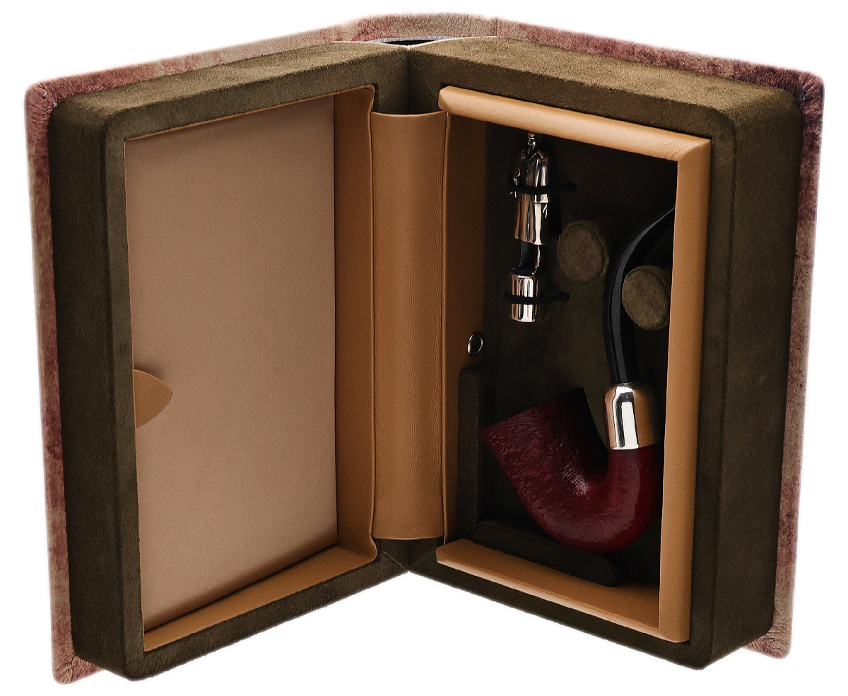 English Estate Dunhill Sir Arthur Conan Doyle Ruby Bark Calabash with Silver (5) (4/25) (2024) (Unsmoked)