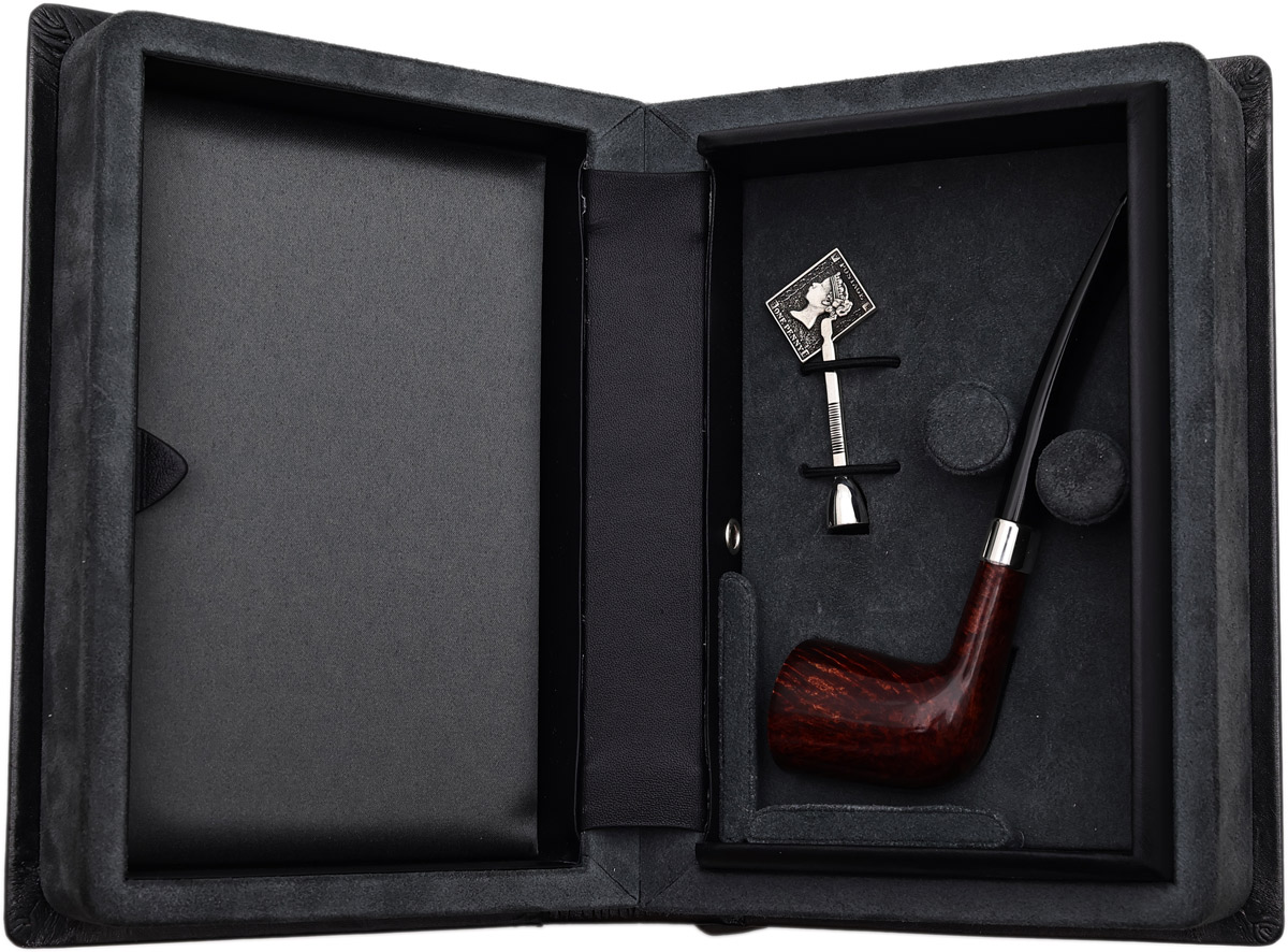 English Estate Dunhill The Penny Black Amber Root (4/12) (2025) (with Case and Tamper) (Unsmoked)