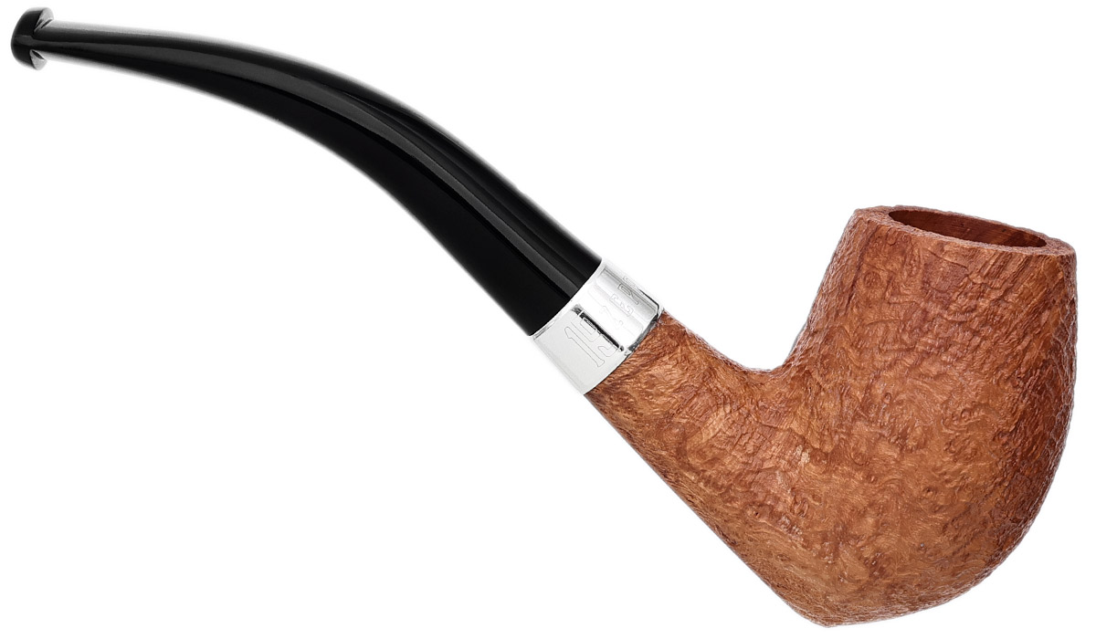 English Estate Dunhill Zeppelin Tanshell Quaint Bent Billiard with Silver (4) (16/16) (2025) (with Case and Silver Tamper) (Unsmoked)