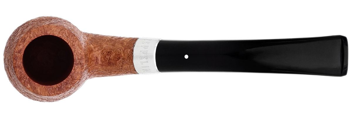 English Estate Dunhill Zeppelin Tanshell Quaint Bent Billiard with Silver (4) (16/16) (2025) (with Case and Silver Tamper) (Unsmoked)