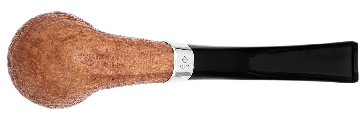 English Estate Dunhill Zeppelin Tanshell Quaint Bent Billiard with Silver (4) (16/16) (2025) (with Case and Silver Tamper) (Unsmoked)