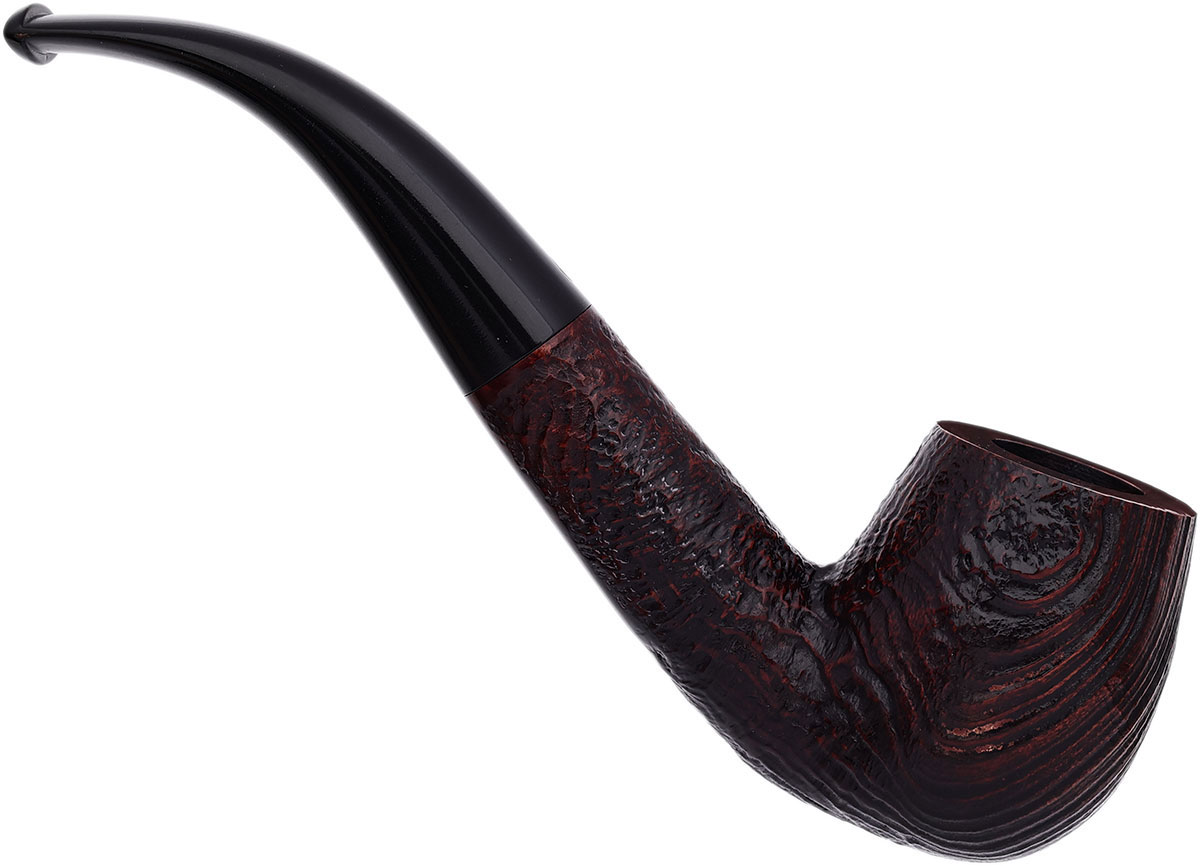 English Estate James Upshall Sandblasted Bent Billiard (6FH) (Unsmoked)