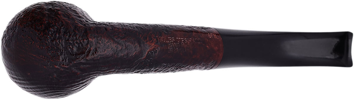 English Estate James Upshall Sandblasted Bent Billiard (6FH) (Unsmoked)
