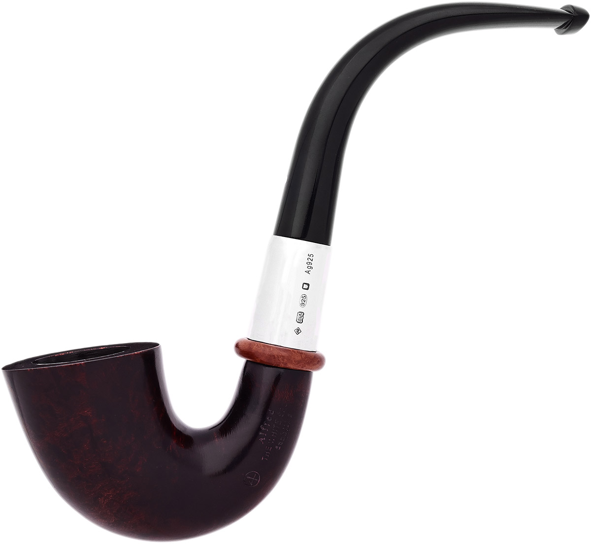 English Estate Dunhill Bruyere Bent Dublin with Silver (4) (2021) (Unsmoked)