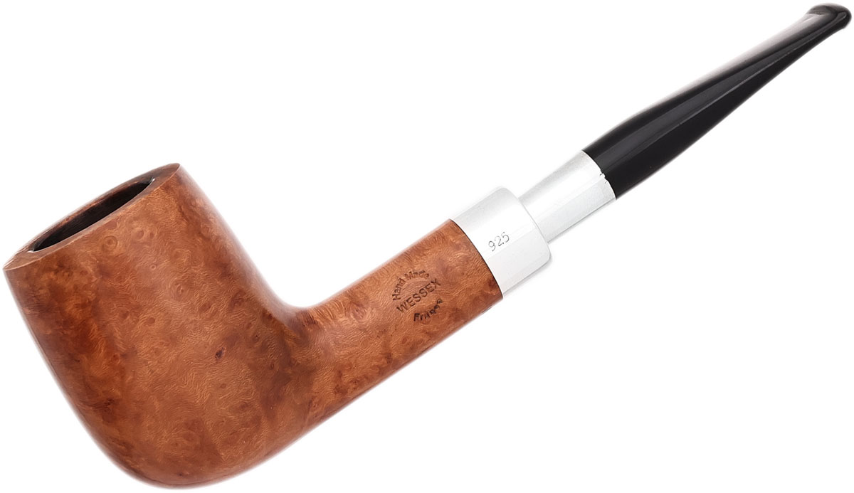 821 cigarettes Wessex Brigade Smooth Billiard with Silver Spigot (WX 821) Tobacco Pipe