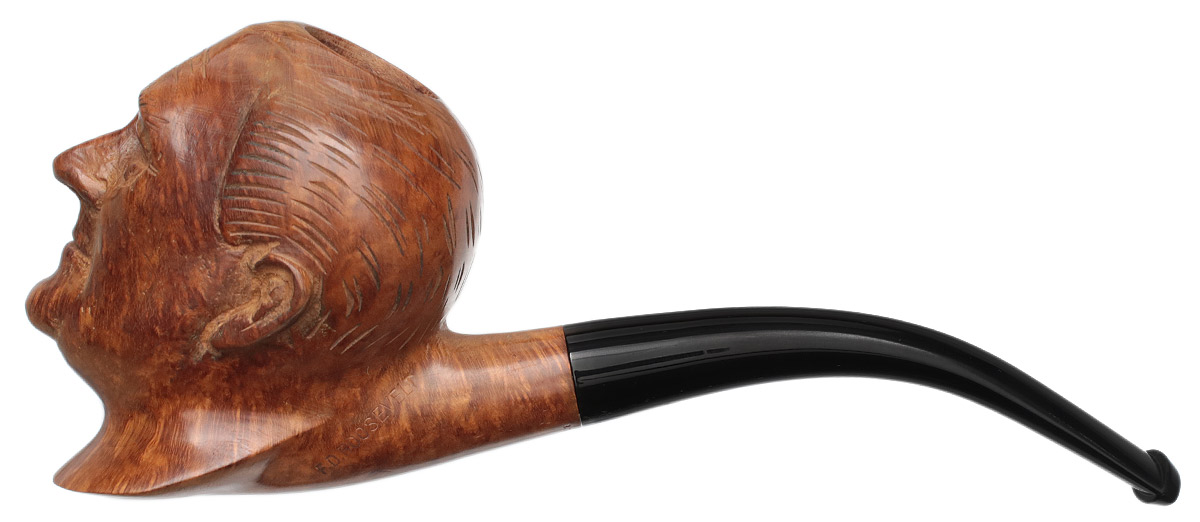 French Estates: Unknown Carved Franklin D. Roosevelt Tobacco Pipe