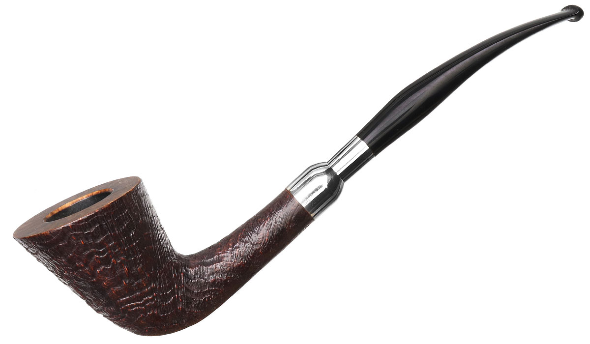 Pierre Morel Partially Sandblasted Bent Dublin (AA) Tobacco Pipe