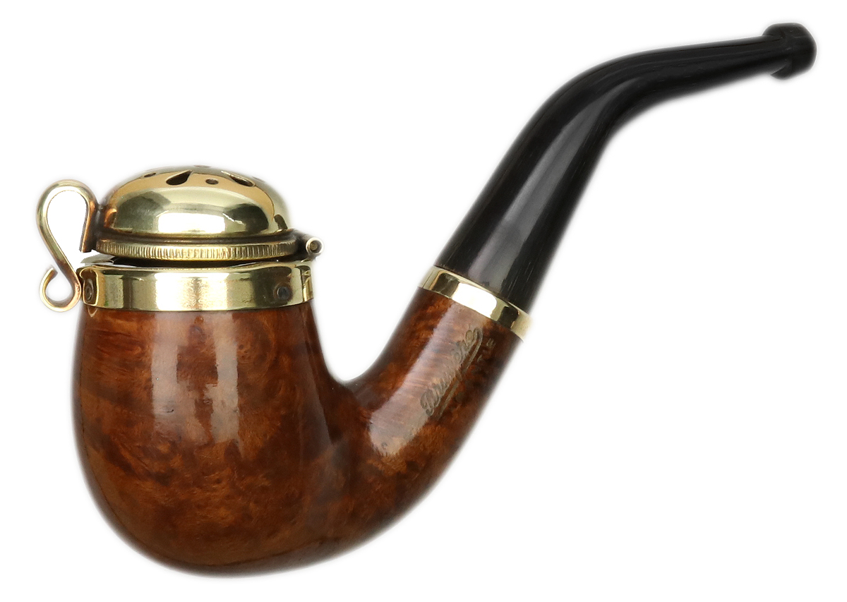 French Estate Unknown Bruyere Smooth Bent Billiard with Cap (6165)