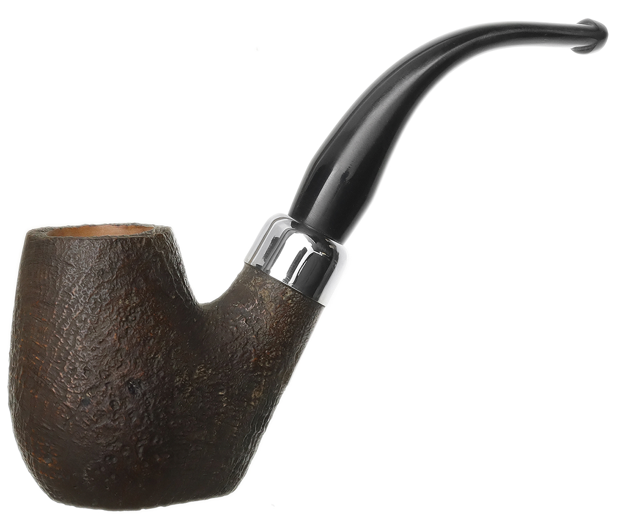 French Estate Genod Sandblasted Mounted Bent Billiard Sitter (Unsmoked)