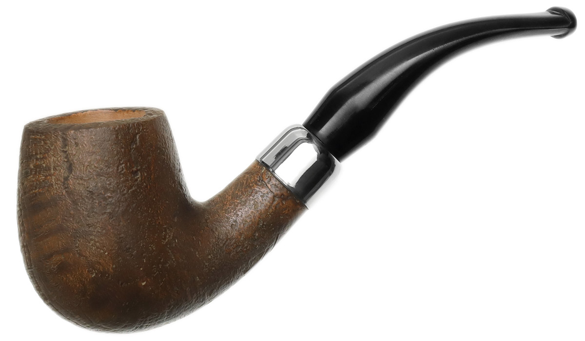 French Estate Genod Sandblasted Mounted Bent Billiard (Unsmoked)