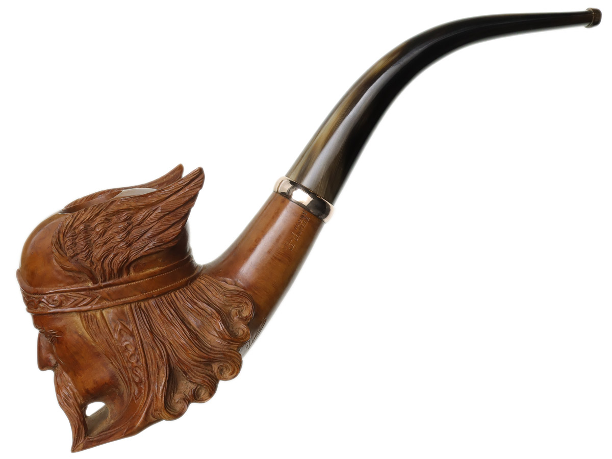 Roger Vincent Carved Thor (Unsmoked) Tobacco Pipe