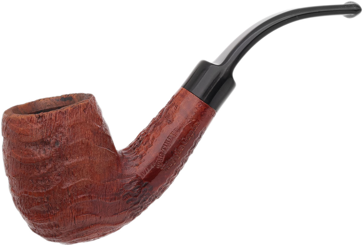 French Estate The Tinder Box Ripple Grain Carved Bent Billiard (23-S)