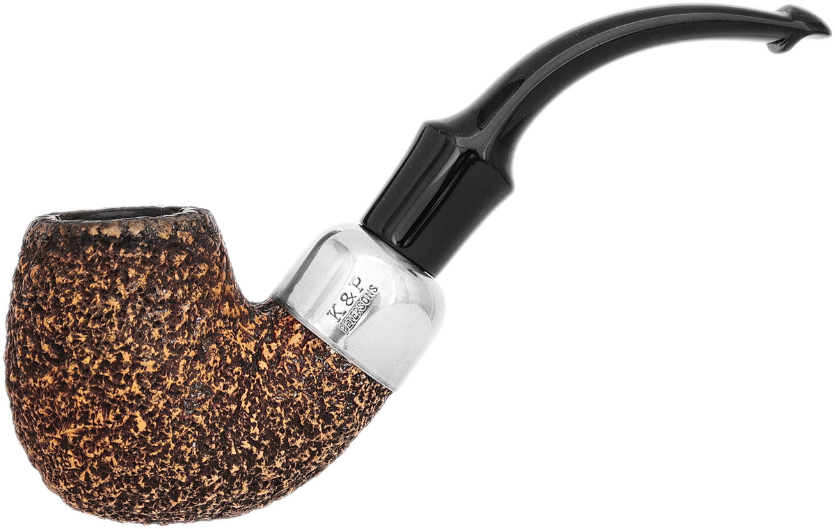 Irish Estate Peterson Meerschaum Rusticated Bent Billiard (P-Lip)