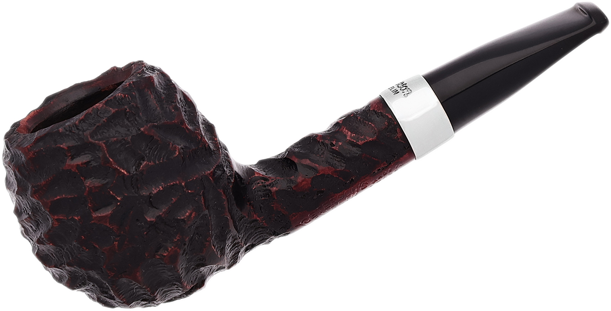 Irish Estate Peterson Junior Rusticated Nickel Mounted Apple (Fishtail)