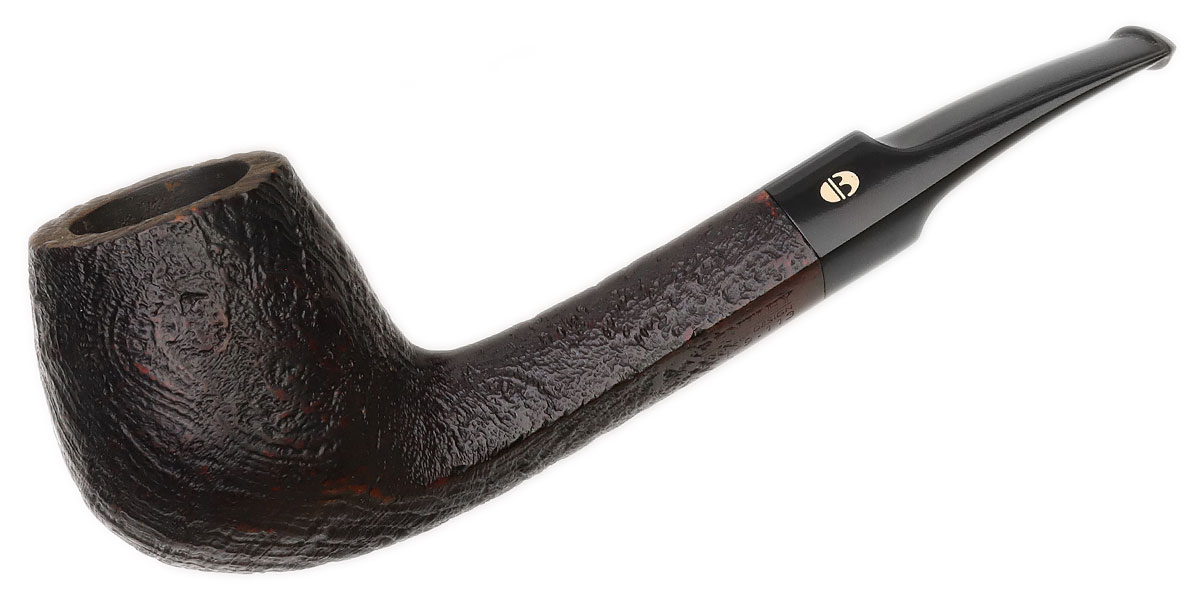Bentley Former Design Sandblasted Bent Billiard (1-9.113) Tobacco Pipe