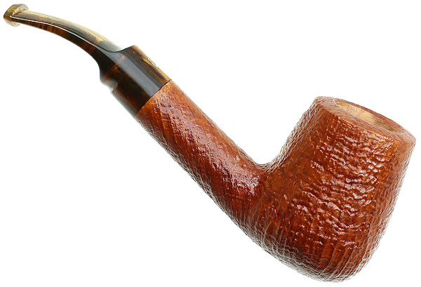 Italian Estate Savinelli Handmade Sandblasted Bent Billiard (6mm) (Unsmoked)