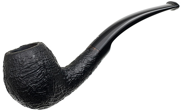 Luciano Sandblasted Bent Apple (ITA) (253) (S) (Gr 1) (2014) Tobacco Pipe