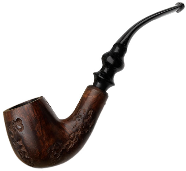 Thompson Spot Carved Bent Billiard Tobacco Pipe