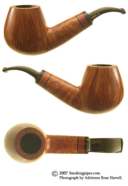 Tonino Jacono Smooth Bent Brandy (Queen) Tobacco Pipe