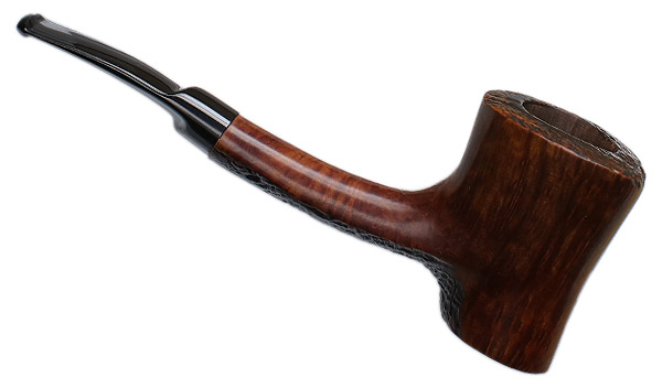 Italian Estate Savinelli Autograph Partially Sandblasted Freehand (4) (Replacement Tenon)