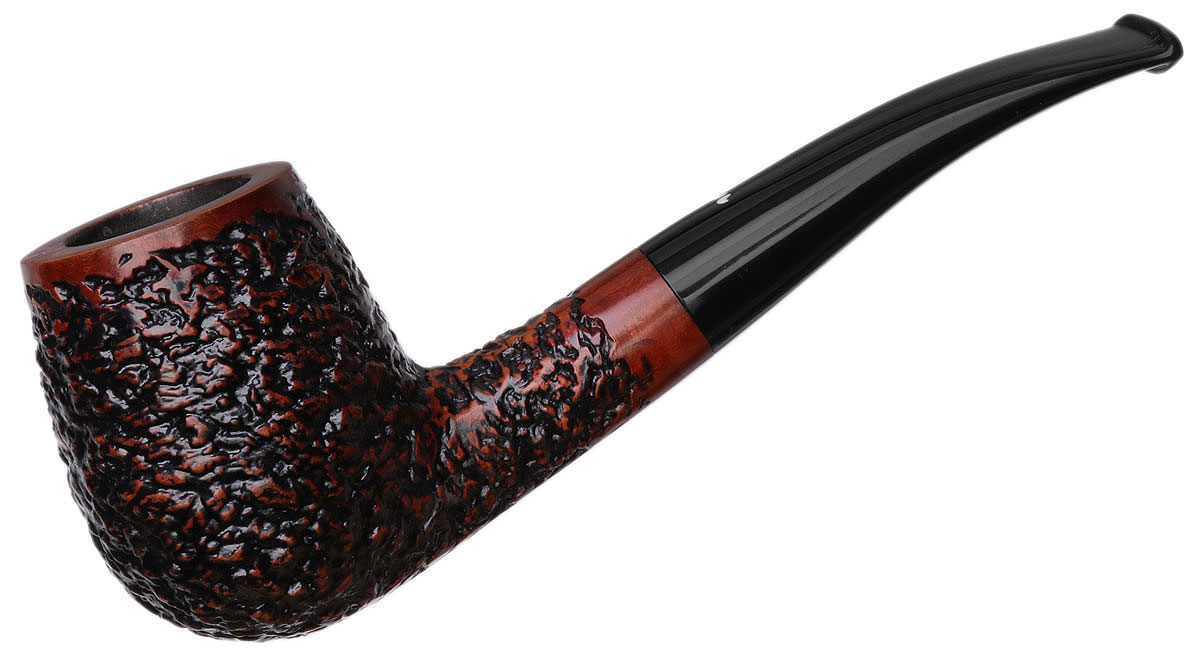 Italian Estates: Caminetto Rusticated Bent Billiard (08.L.20) Tobacco Pipe