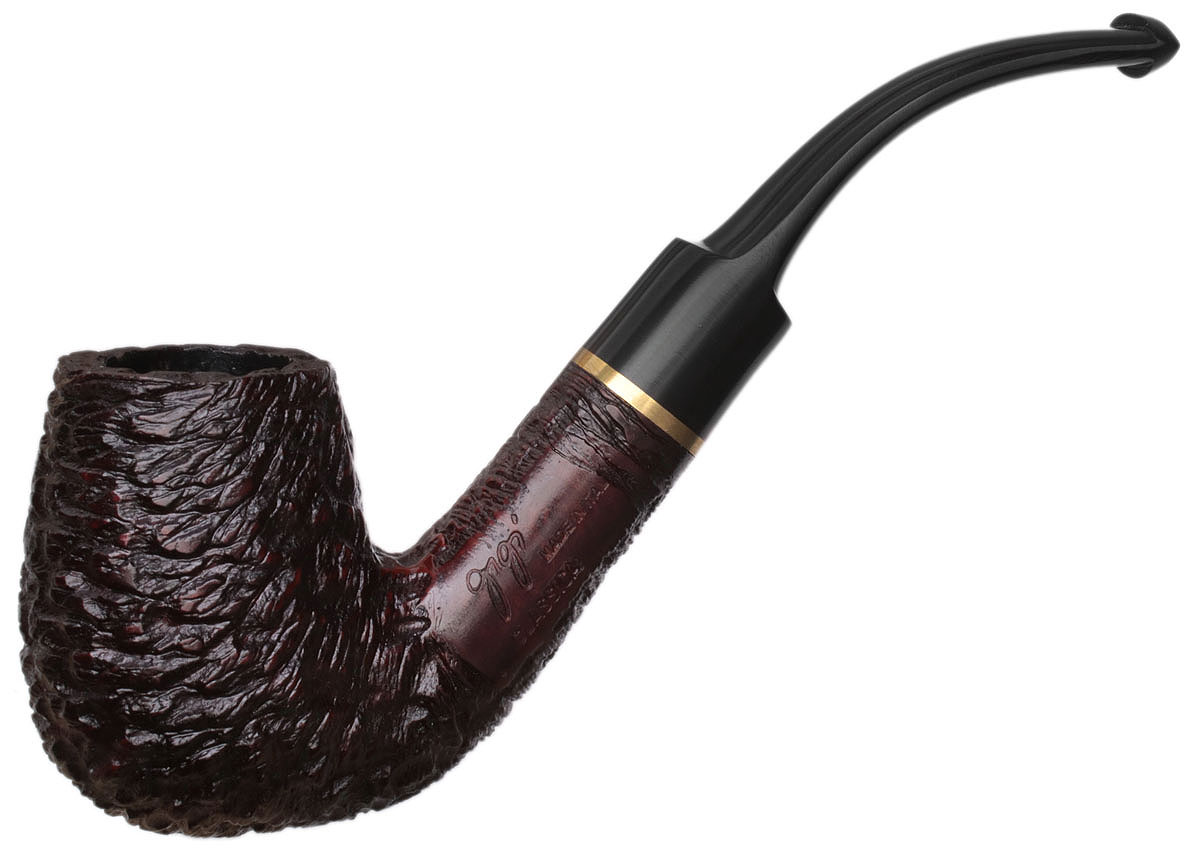 Italian Estate Gigi Classica Rusticated Bent Billiard (9mm) (Unsmoked)