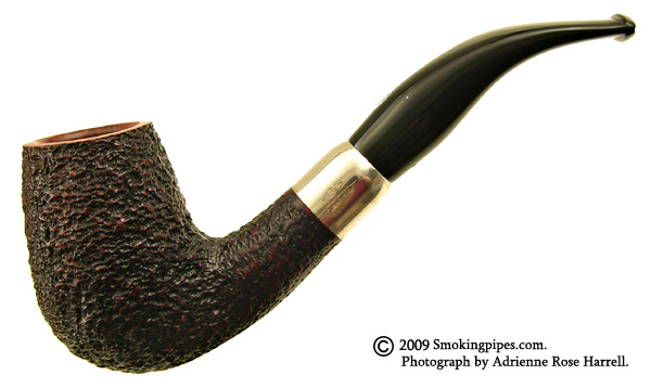 Italian Estate Savinelli Linea Piu Rusticated Bent Billiard with Silver Army Mount (6mm)