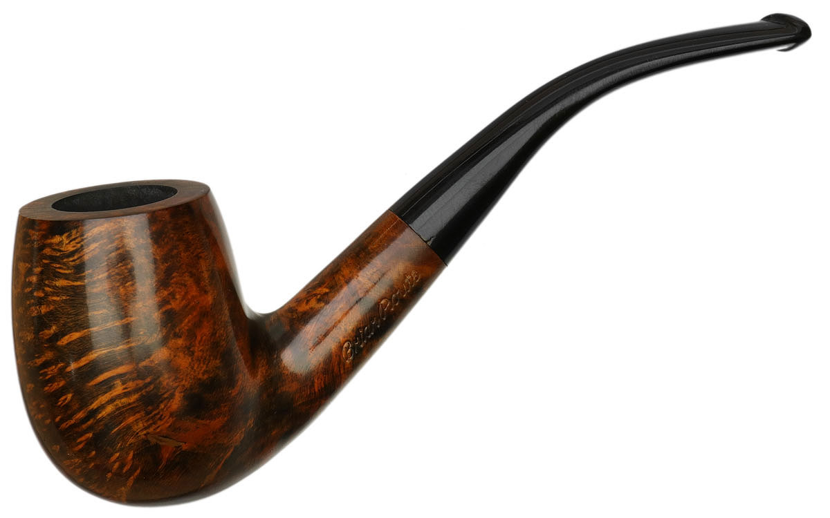 Italian Estate Briar Route Smooth Bent Billiard (Twin Bore) (Unsmoked)