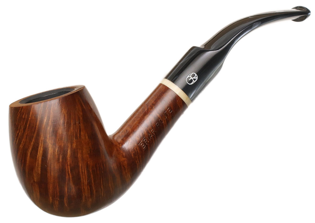 Italian Estate Briar Route Smooth Bent Billiard (186) (Unsmoked)
