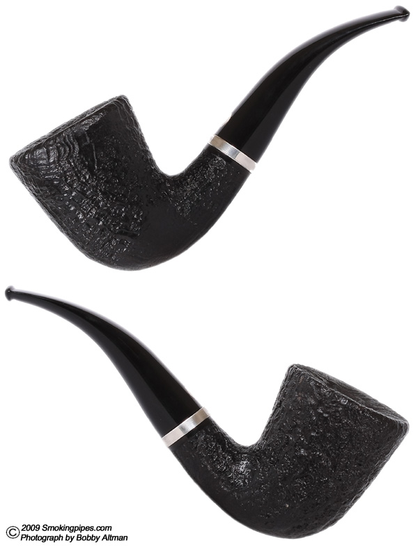 Italian Estate Mastro de Paja Sandblasted Bent Dublin with Silver Band