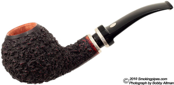 Italian Estate Mastro de Paja Rusticated Media Bent Apple with Silver (OB) (Unsmoked)