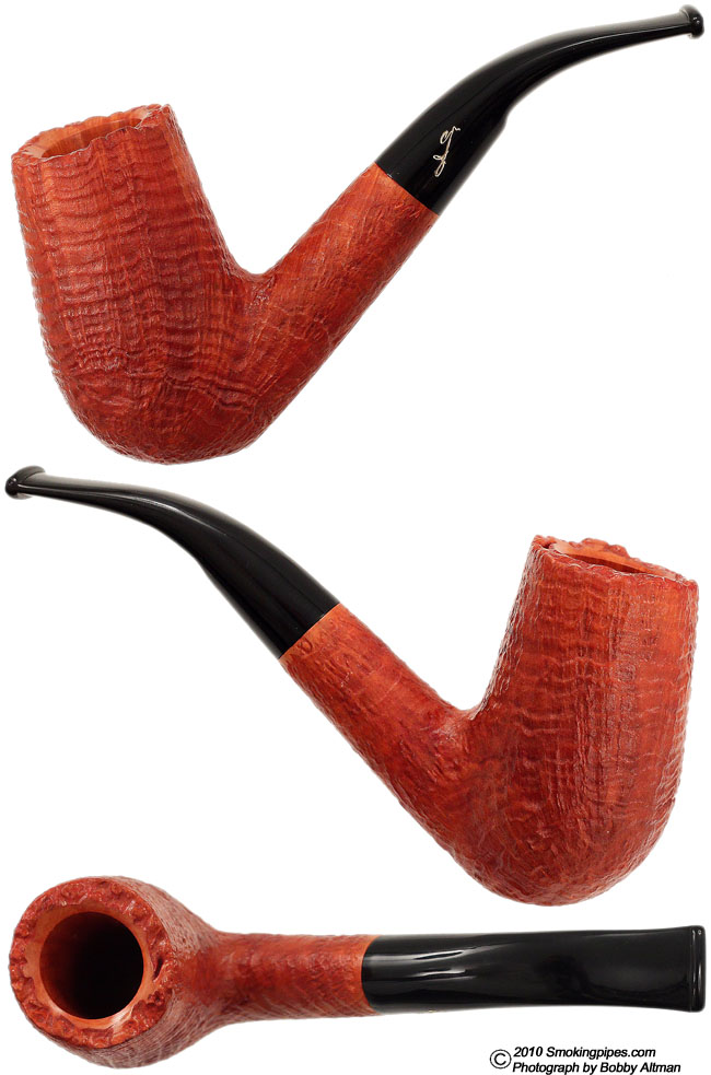 Italian Estate Savinelli Autograph Sandblasted Bent Stack (5) (6mm) (Unsmoked)