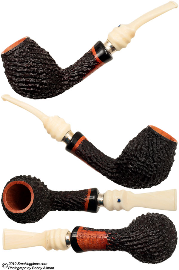 Italian Estate Ardor Marte Fantasy Sandblasted Bent Brandy with Silver (2008) (Unsmoked)