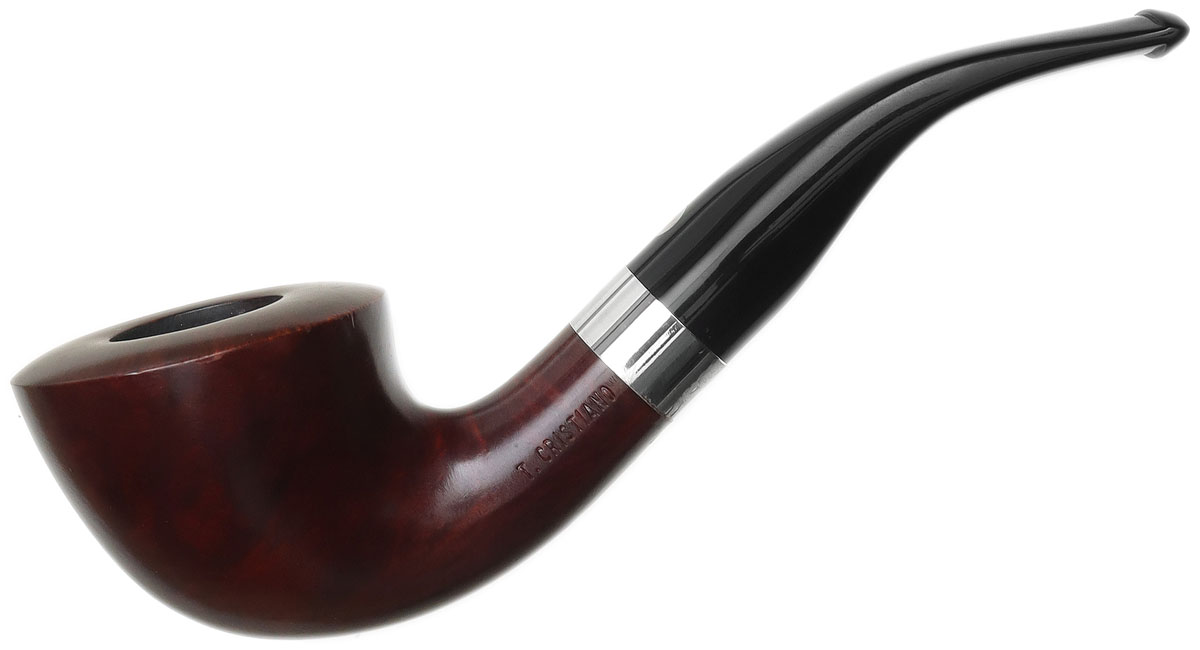 Italian Estate T. Cristiano Metamorfosi Smooth Bent Dublin with Silver (B509) (9mm) (Unsmoked)