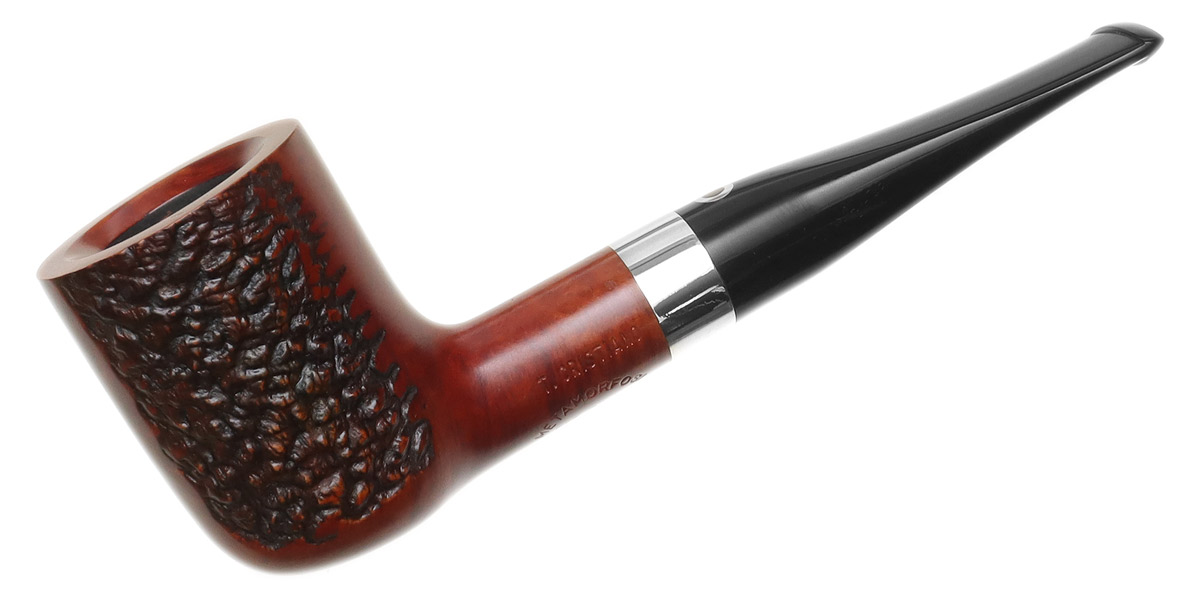 Italian Estate T. Cristiano Metamorfosi Spot Carved Billiard with Silver (C501) (9mm) (Unsmoked)