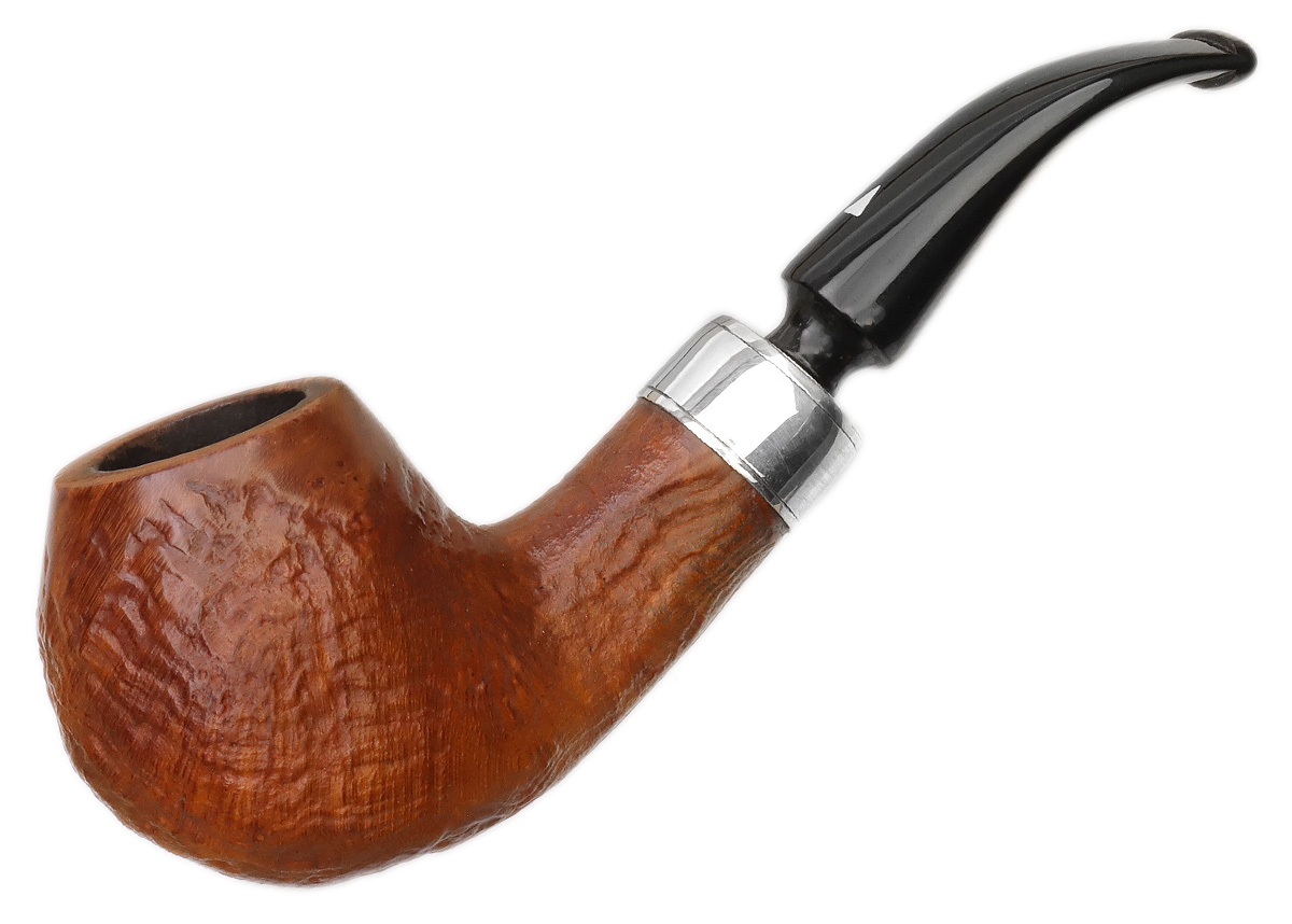Italian Estate Alberto Bonfiglioli Sandblasted Bent Billiard with Silver (2014)