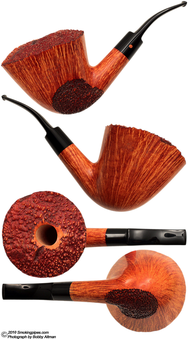 Italian Estate Moretti Magnum Partially Rusticated Bent Dublin with Plateau (gggg) (2010) (Unsmoked)
