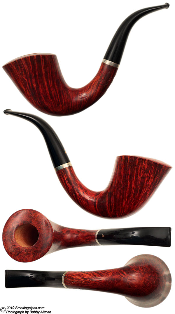 Italian Estate Ser Jacopo Walnut Bent Dublin with Silver (L1) (Maxima) (Unsmoked)