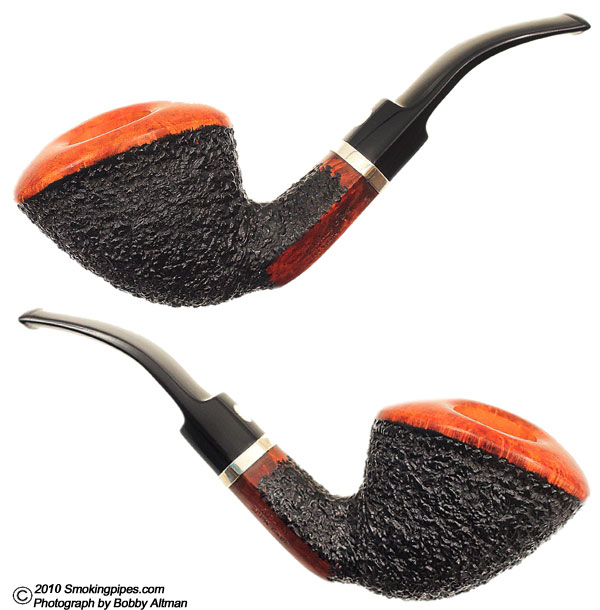 Italian Estate Mastro De Paja Rusticated Bent (3) (OB) (Unsmoked)