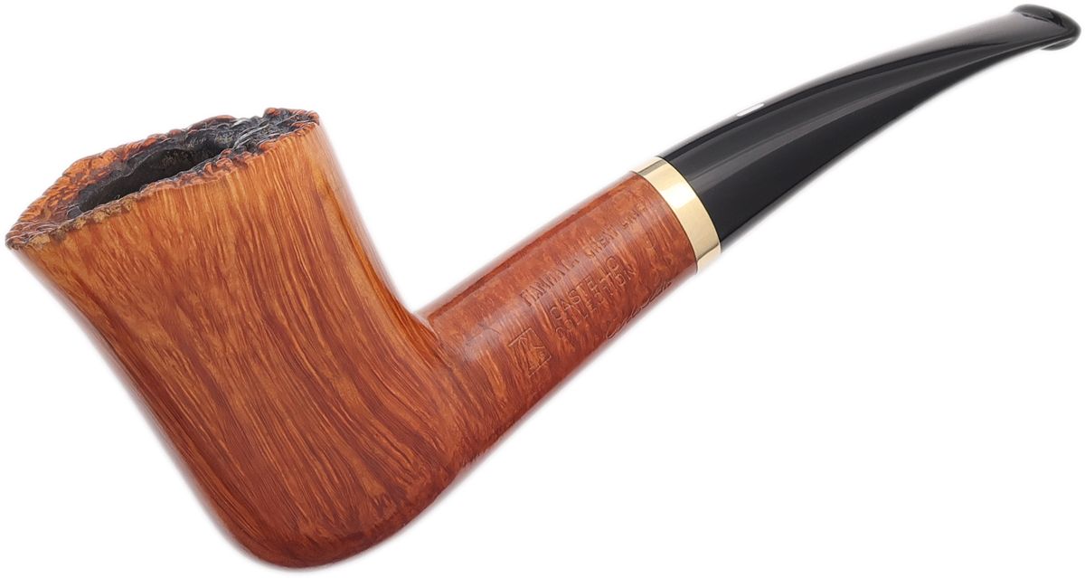 Italian Estate Castello Collection Great Line Fiammata Bent Dublin with Gold (K) (1993)