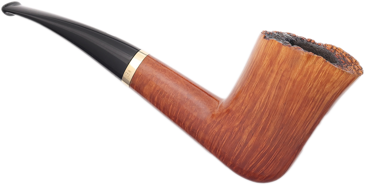 Italian Estate Castello Collection Great Line Fiammata Bent Dublin with Gold (K) (1993)