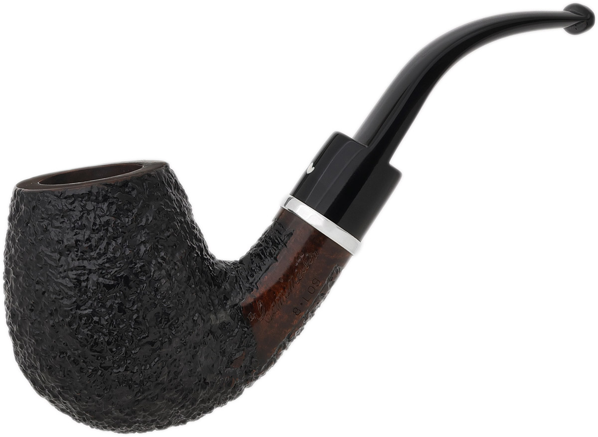 Italian Estate Caminetto Rusticated Bent Billiard with Silver (8.L.09)