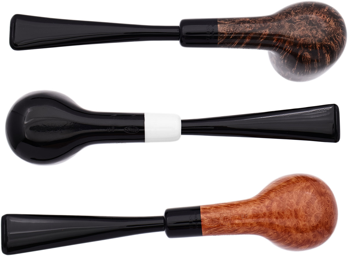 Italian Estate Castello 3 Pipe Set (with Leather Box) (Unsmoked)