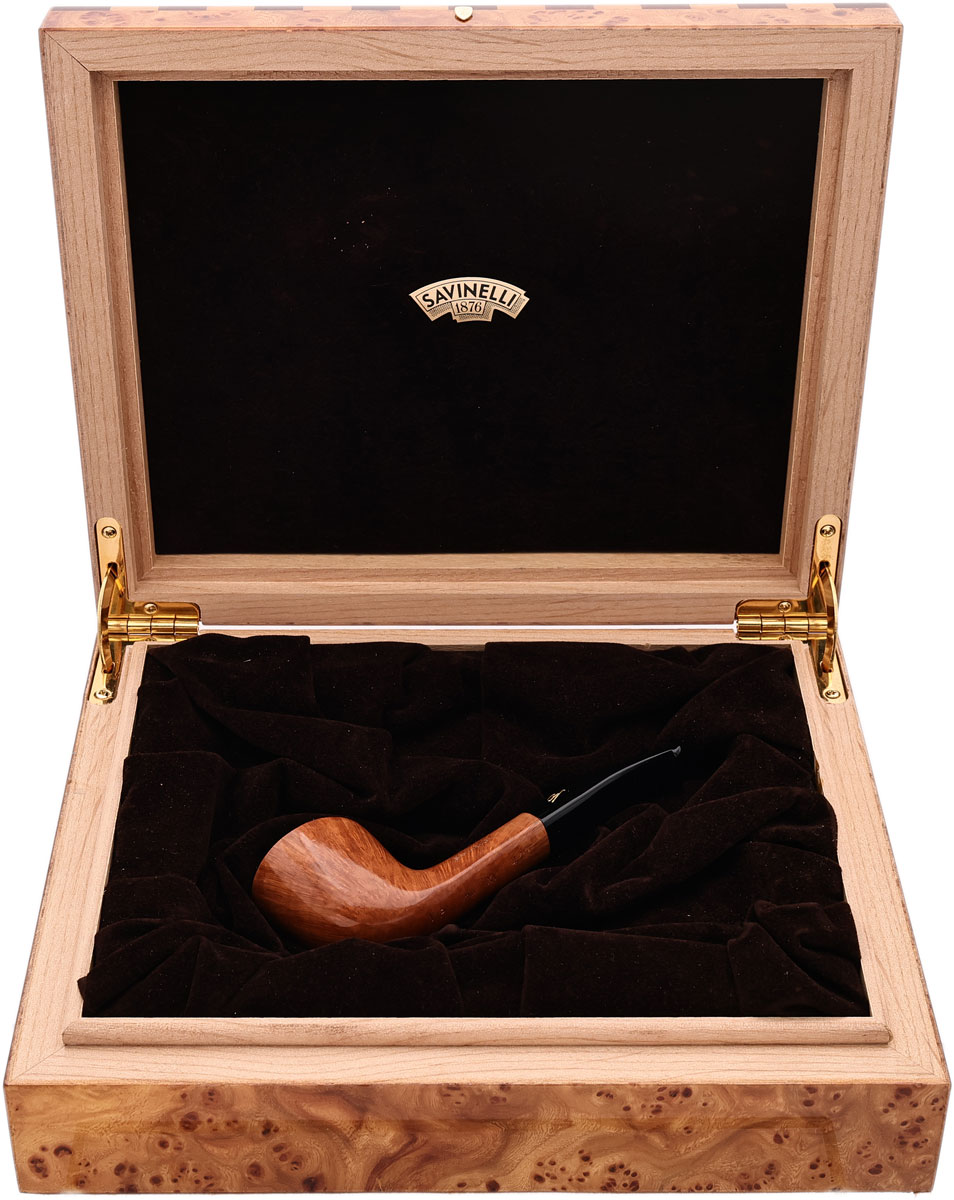Italian Estate Savinelli VIP Autograph Smooth Bent Dublin (4/11) (XV) with Presentation Box (Unsmoked)