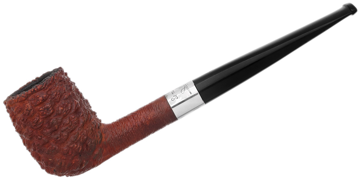 Italian Estate Savinelli Le Mie Pipe Rusticated Billiard with Silver (S054)