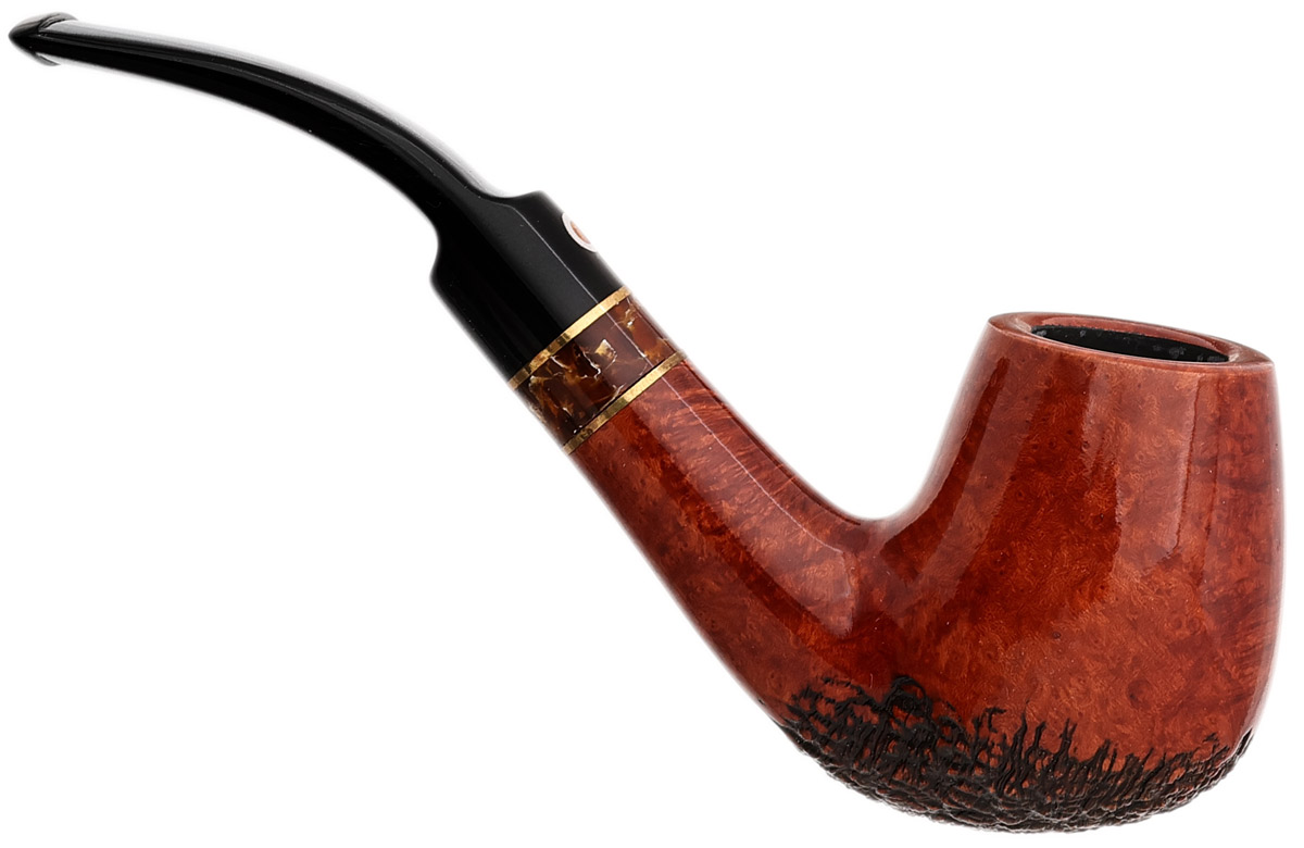 Italian Estate T. Cristiano Partially Rusticated Bent Billiard (V.S.Q.) (30 C 4) (Unsmoked)